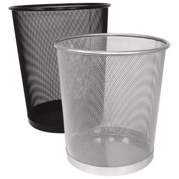 Koš za smeće metalni žica fi-29,5xH-34cm srebrni