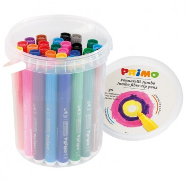 Flomaster školski 36boja (12 boja x 3 komada)u kantici Primo Jumbo CMP 622BPJ36N