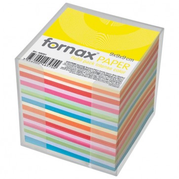 Blok kocka pvc 9,2x9,2cm+ s papirom u boji intenzivnoj
