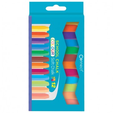 Kreda školska četvrtasta soft 12boja Connect