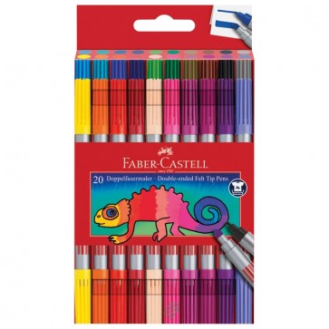 Flomaster školski 20boja obostrani Faber-Castell 151119