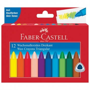 Boje voštane 12boja kartonska kutija trokutaste Faber-Castell 120010
