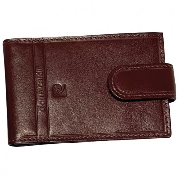 Etui za kartice/vizitke s gumbom koža Pierre Cardin 2127LB01 smeđi