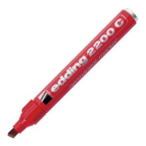 Marker permanentni 1-5mm klinasti vrh Edding 2200 C crveni