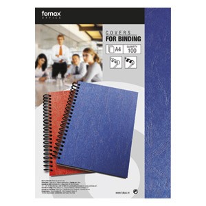 Korice za spiralni uvez 250g karton A4 pk100 Fornax plave