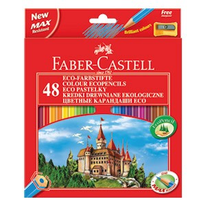 Boje drvene 48boja+šiljilo Faber Castell 120148 blister