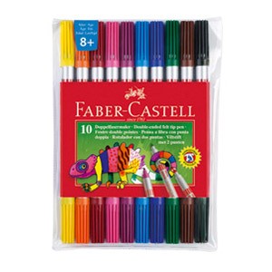 Flomaster školski 10boja obostrani Faber Castell 151110 blister