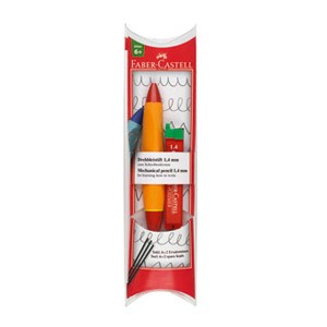 Olovka tehnička 1,4mm grip Twist Faber Castell 131443 narančasta/crvena blister!!