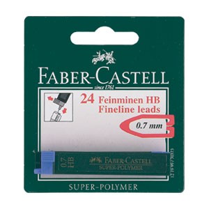 Mine 0,7mm HB super polymer pk2 Faber Castell blister