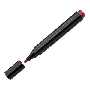 Marker permanentni 1-3mm okrugli vrh Grip 2001 Faber Castell crveni