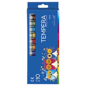 Boja tempera 7,5ml aluminijska tuba 10boja/karton Educa
