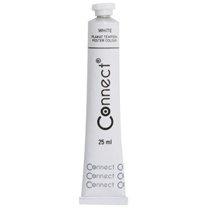 Boja tempera 25ml.aluminijska tuba Connect bijela