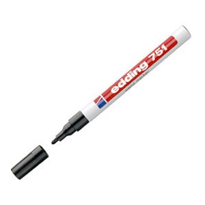 Marker permanentni lakirajući 1-2mm Edding 751 crni