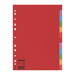 Pregrada kartonska A4 kolor 12listova Economy Esselte 100202