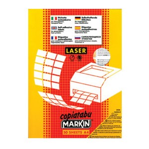 Etikete ILK 210x297mm polyester pk50L Markin 220LTMC503 prozirno bijele