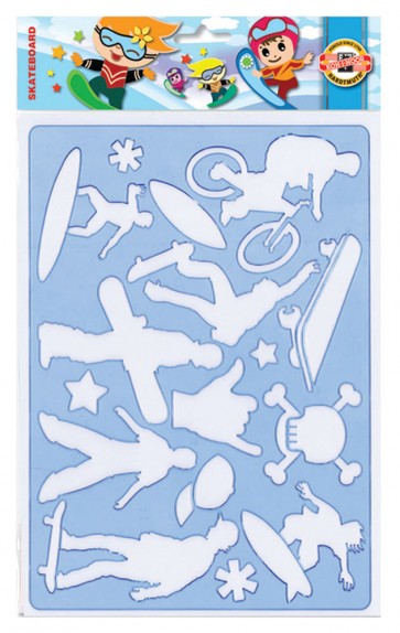 Šablona za crtanje 187x266mm SKATEBOARD 9820 KOH-I-NOOR P24