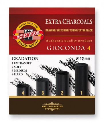 Ugljen za crtanje GIOCONDA 8694 4 gradacije fi12mm K-I-N P12
