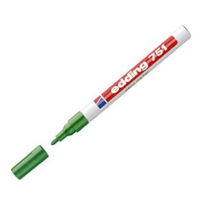 Marker permanentni lakirajući 1-2mm Edding 751 zeleni