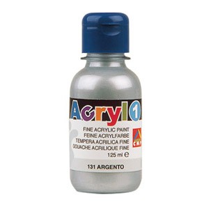 Boja tempera akrilna 125ml CMP 910 srebrna