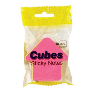 Blok samoljepljiv oblik Strijela 200L Global Notes 5835-39 neon sortirano blister
