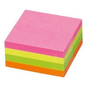 Blok samoljepljiv kocka 50x50mm 240L Global Notes 5658-39 neon mix