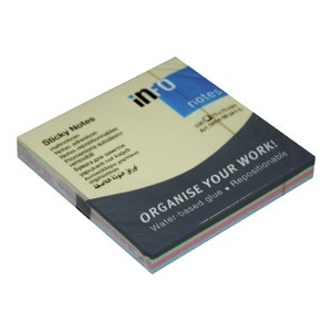 Blok samoljepljiv 75x75mm 100L(4bojex25l) Global Notes 5654-98-pk1-b mix pastel