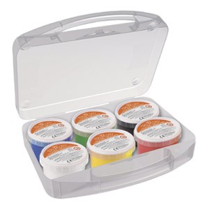 Boja tempera za ruke 100gx6boja (čaše) za tekstil CMP