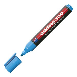 Marker permanentni 1,5-3mm okrugli vrh Edding 300 svijetlo plavi