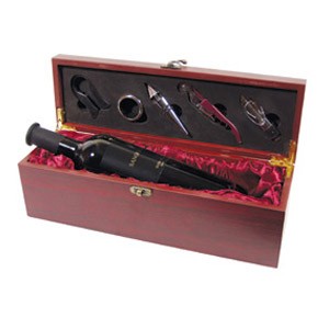 Set - kutija za vino za 1 bocu + pribor