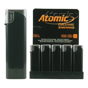 Upaljač elektronski sjajni Atomic Swing crni