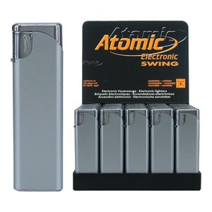 Upaljač elektronski sjajni Atomic Swing srebrni