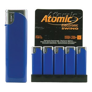 Upaljač elektronski sjajni Atomic Swing plavi