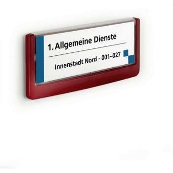 Informacijski okvir za vrata CLICK SIGN 149x52.5mm crveni