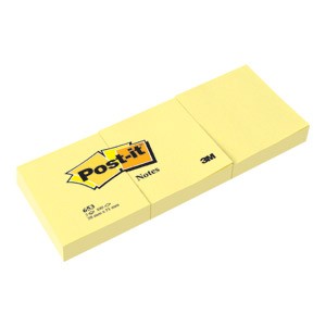 Blok samoljepljiv 38x51mm 3x100L 3M.653 žuti