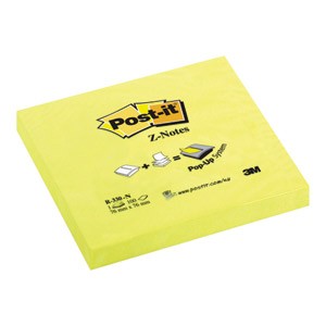 Blok samoljepljiv "Z" 76x76mm 100L Post-it 3M R330 žuti