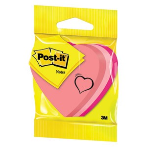 Blok samoljepljiv oblik Srce 225L Post-it 3M 2007H blister