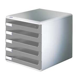 Kutija s 5 ladica Post set Leitz 52800089 siva