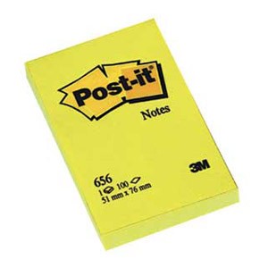 Blok samoljepljiv 51x76mm 100L Post-it 3M.656 žuti