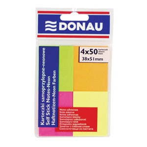 Blok samoljepljiv 38x51mm 4x50L Donau 7578001PL-99 neon blister