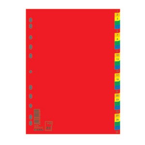 Pregrada plastična A4 brojevi 1-31 kolor Donau 7736095PL-99