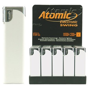 Upaljač elektronski sjajni Atomic Swing bijeli