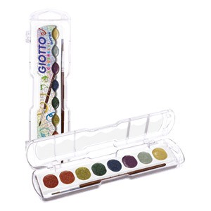 Boja vodena 8boja+kist Glitter Giotto Fila 331200 blister