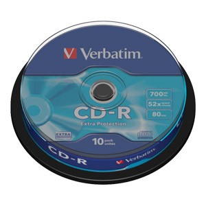 CD-R 700/80 52x spindl Extra protection pk10 Verbatim 43437