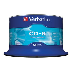CD-R 700/80 52x spindl Extra protection pk50 Verbatim 43351