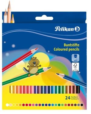 Boje drvene 24boje Pelikan 724013 blister