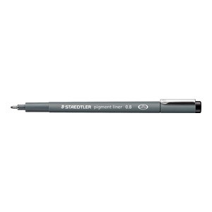 Flomaster fineliner pigment 0,8mm Staedtler 308 08-9 crni