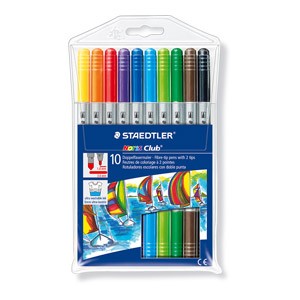 Flomaster školski 10boja obostrani Noris club Staedtler 320NWP10
