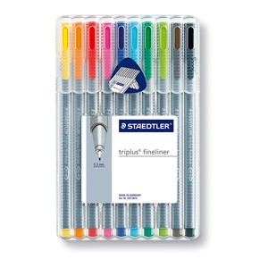 Flomaster fineliner triplus 10boja Staedtler 334SB10 blister
