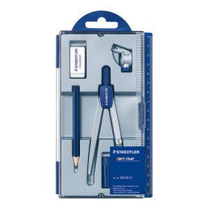 Šestar školski 550 60+gumica+grafitna olovka Staedtler 550 60 S1 blister