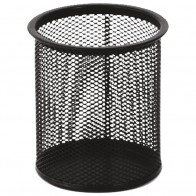 Čaša za olovke metalna žica okrugla fi-9xH-9,7cm LD01-188 crna